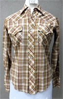 Vintage Britches Plaid Snap Western Shirt-Small