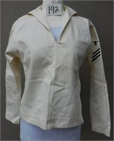 WWII White Heavy Cotton US Navy Sailor Top/Shirt