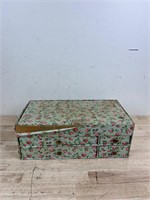 Vintage sewing box with sewing tools