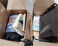 Bundle of books, cooking books & leather