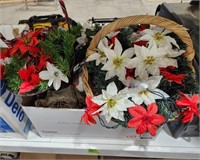 Bundle with Christmas Floral baskets with lights,
