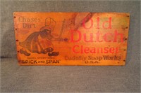 Antique Old Dutch Cleanser Wood Advertising