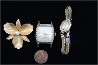 10K/12K Gold Filled Vintage Watches & Brooch