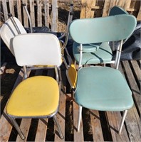 Bundle with yellow & blue vintage chairs