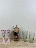 Vintage glasses and stein