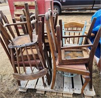 Bundle with assortment wooden chairs