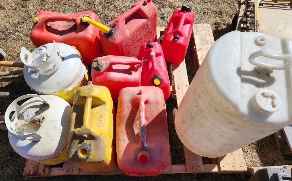 Bundle with jerry cans, propane tanks & water jug
