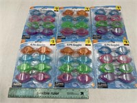 NEW Lot of 6-4ct Children Goggles