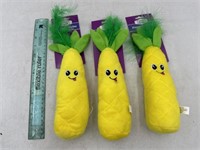 NEW Lot of 3- Forever Pals Pineapple Kicker Cat