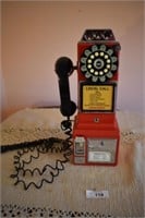 retro red payphone