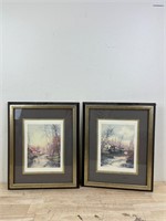 Vintage framed outdoor scenery wall decor