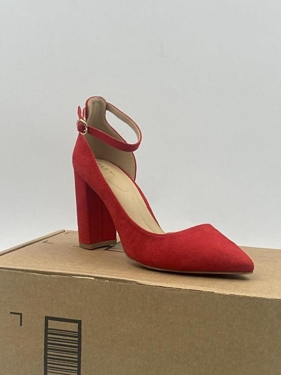 Women’s 8 Vibrant Red Thick Heel