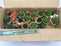 Mixed Lot of 20- Fake Suculatent Plant & Pots
