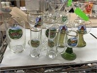 LOT MIXED GERMAN BEER LIQUOR GLASSES / STYLES