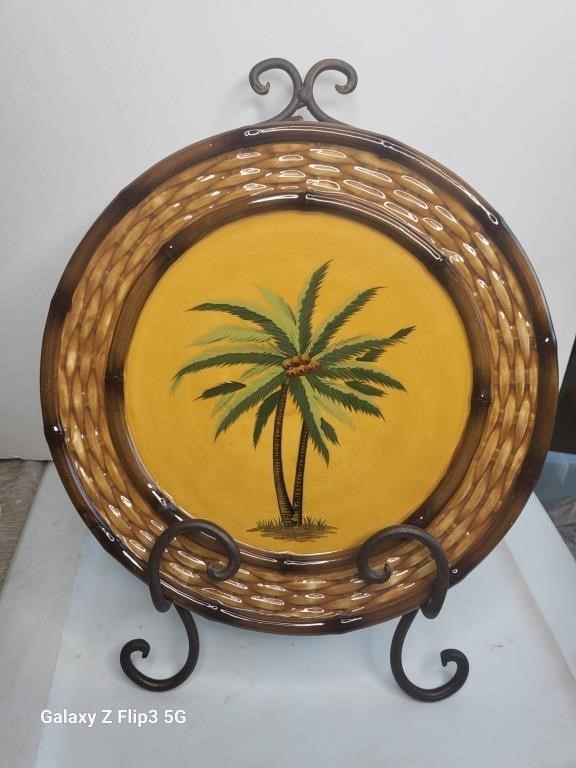 Pacific Rim Hand Painted Decorative Plate with