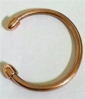 THERAPY CUFF BRACELET REAL BULLET SOLID COPPER
