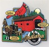 Indiana The Hoosier State Jumbo Fridge Magnet 4"