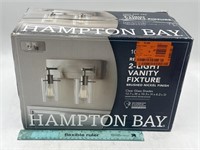 Hampton Bay 2 Light Vanity Fixtures Clear Glass &