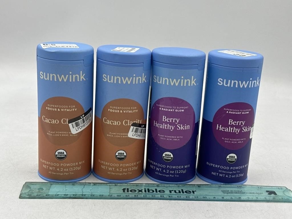 NEW Lot of 4- Sunwink Superfood Powder Mix