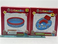 NEW Lot of 2- CoComelon Pool & Water Craft