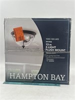 Hampton Bay Irving 13" 2-Light Flush Mount Bubble