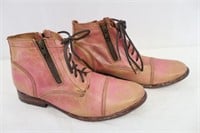 Bed Stu Pink Leather Boots