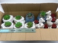 NEW Lot of 12- Fake Plants & Pot