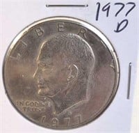 1977 D Eisenhower One Dollar Coin