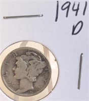 1941 D Mercury Silver Dime