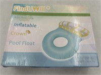 NEW FindUWill Inflatable Crown Pool Float