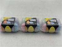 NEW Lot of 3-6ct Crayola Sidewalk Chalk Eggs
