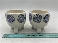 NEW Lot of 2- 3Leged Small Flower Pot