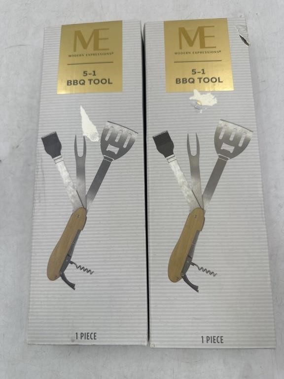 NEW Lot of 2-   5-in-1 Modern Expression BBQ Tool