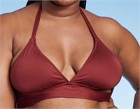 NEW Kona Sol Women's Faux Wrap Halter Bikini Top L