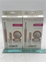 NEW Lot of 2- Conair Satiny Smooth Dual Blade
