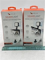 NEW Lot of 2- Helix Square Light W/ Mount