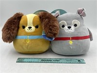 NEW 2ct Disney Lady & The Tramp Squishmallows