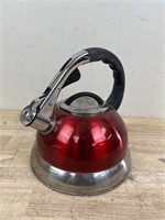 Stainless steel red tea kettle