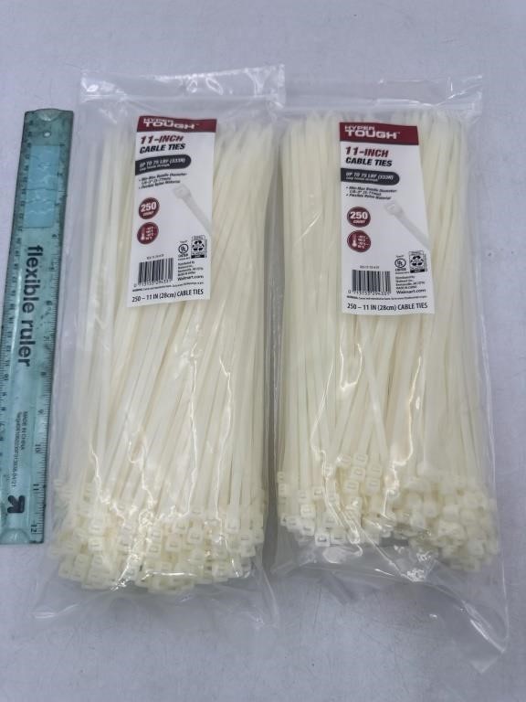 NEW Lot of 2- Hyper Tough 11in Cable Ties