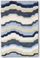 NEW 4'x6' Waves Area Kids' Rug Blue/Green