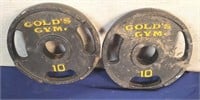 2 - Golds Gym 10 lbs. Weights