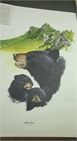 Signed Black beat print by Ray Harm approx size