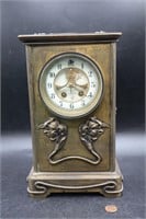 1900s Gilbert Clock Co. Art Nouveau Mantel Clock