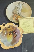 Noritake acorn bowl and a horse plate