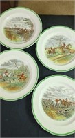 4 Spode plates in same series