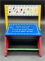 CHILD'S WOODEN SEAT / STEP STOOL