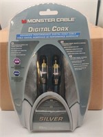 2 PACK Monster Cable Digital Coaxial Cable 8'