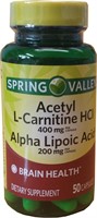 Spring Valley Acetyl L-Carnitine+Alpha Lipoic Acid