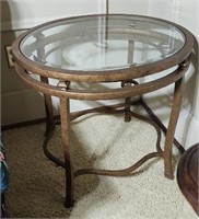 Oval shaped side table approx size is 23 x 27 x