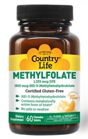 Country Life Methylfolate Chewable Tablets 60 ct